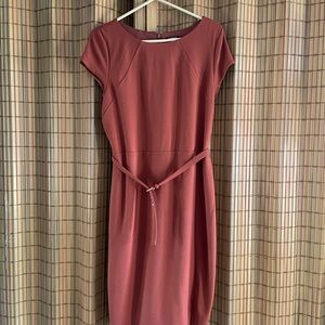 Express size medium midi dress rust color
